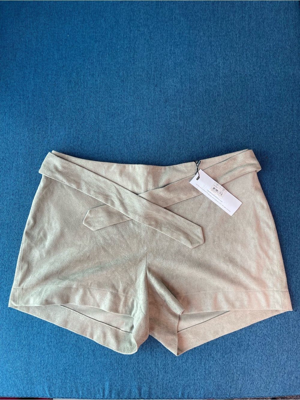 cupcakes & cashmere Cream High-Waist Wrap Belt Shorts